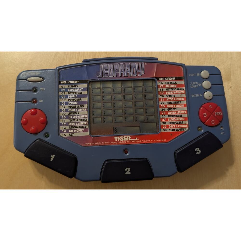 🎃Vintage Tiger Jeopardy Handheld Game